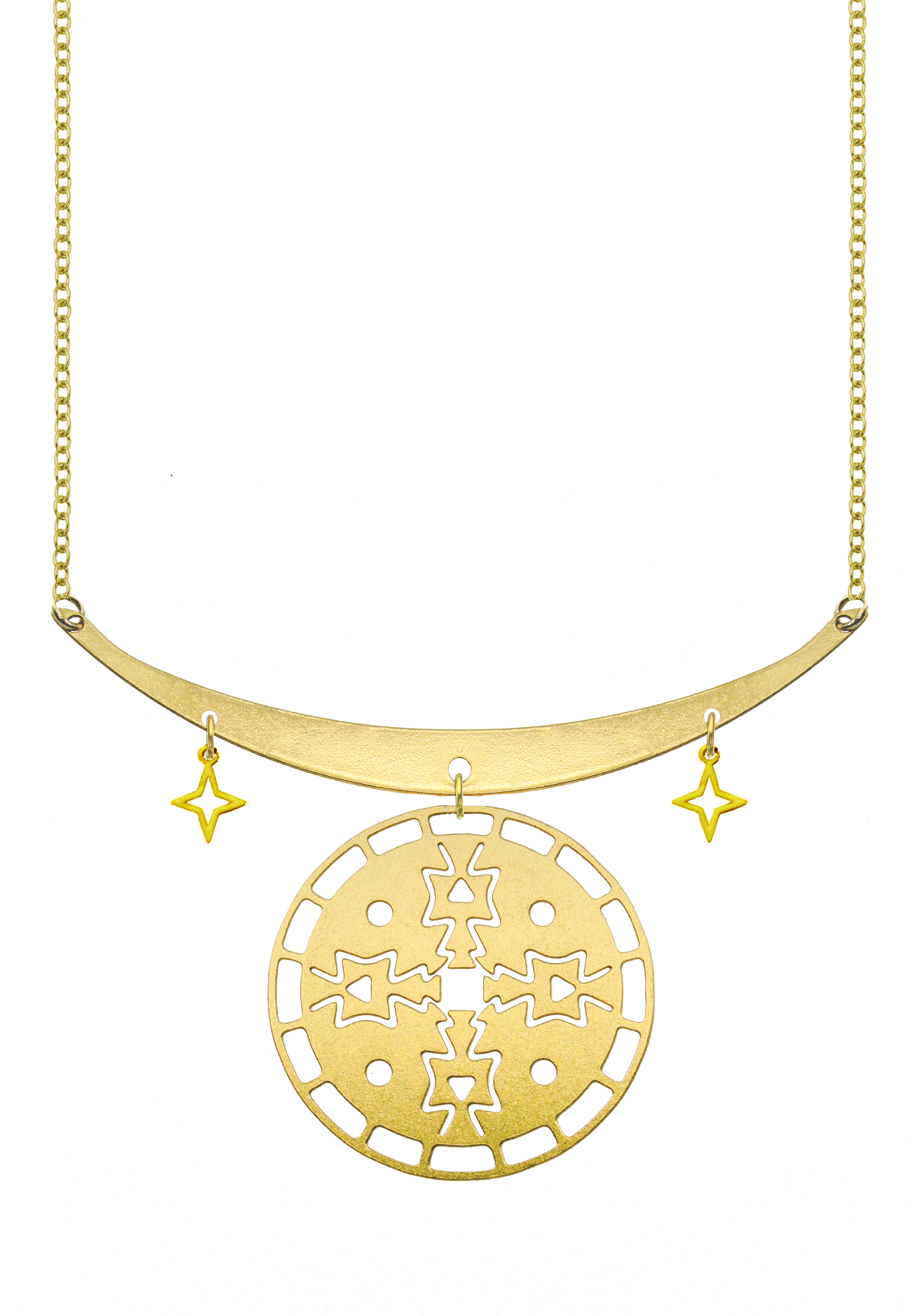 Rael Cohen Medicine Wheel Mayan Inspired Necklace In Gold