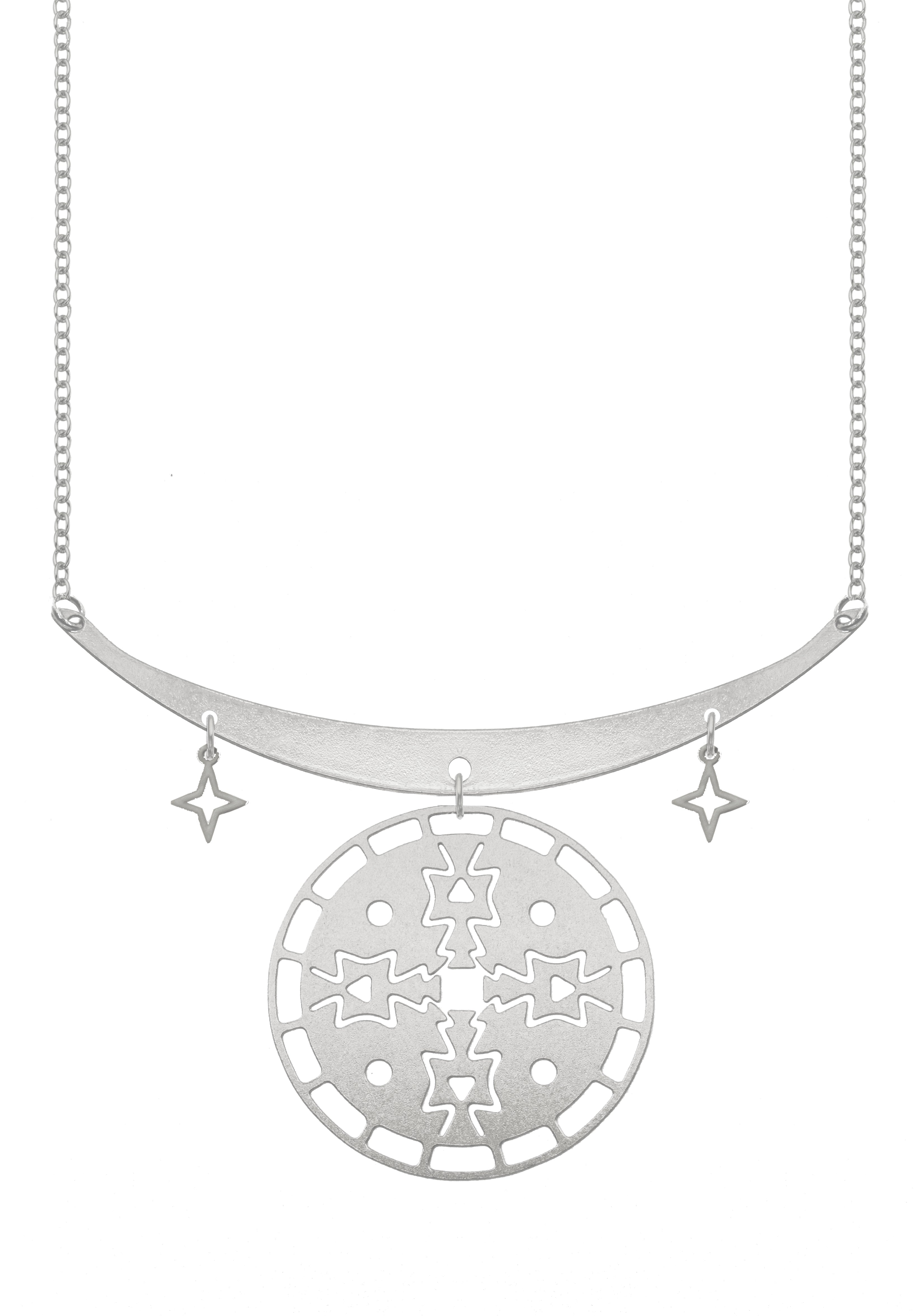 Rael Cohen Medicine Wheel Mayan Inspired Necklace In Silver