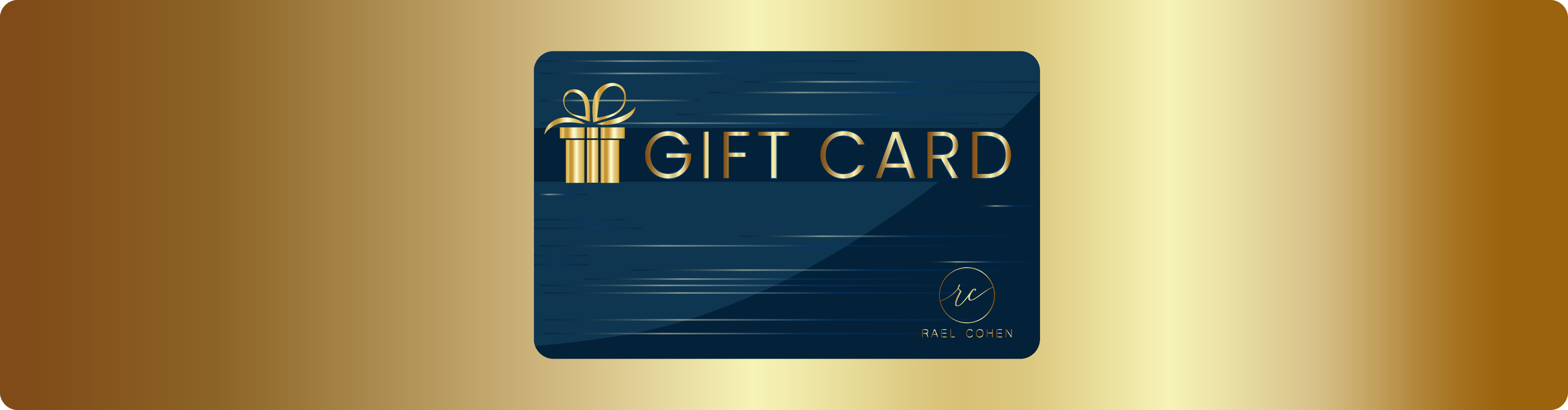 Blue and gold gift card