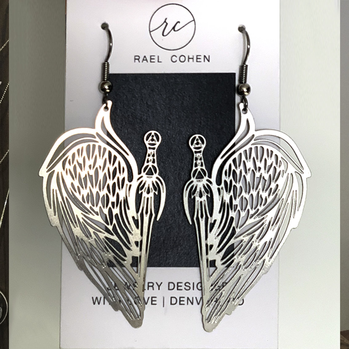 Unique Birthday Gift - Arch Angle Michael Earrings