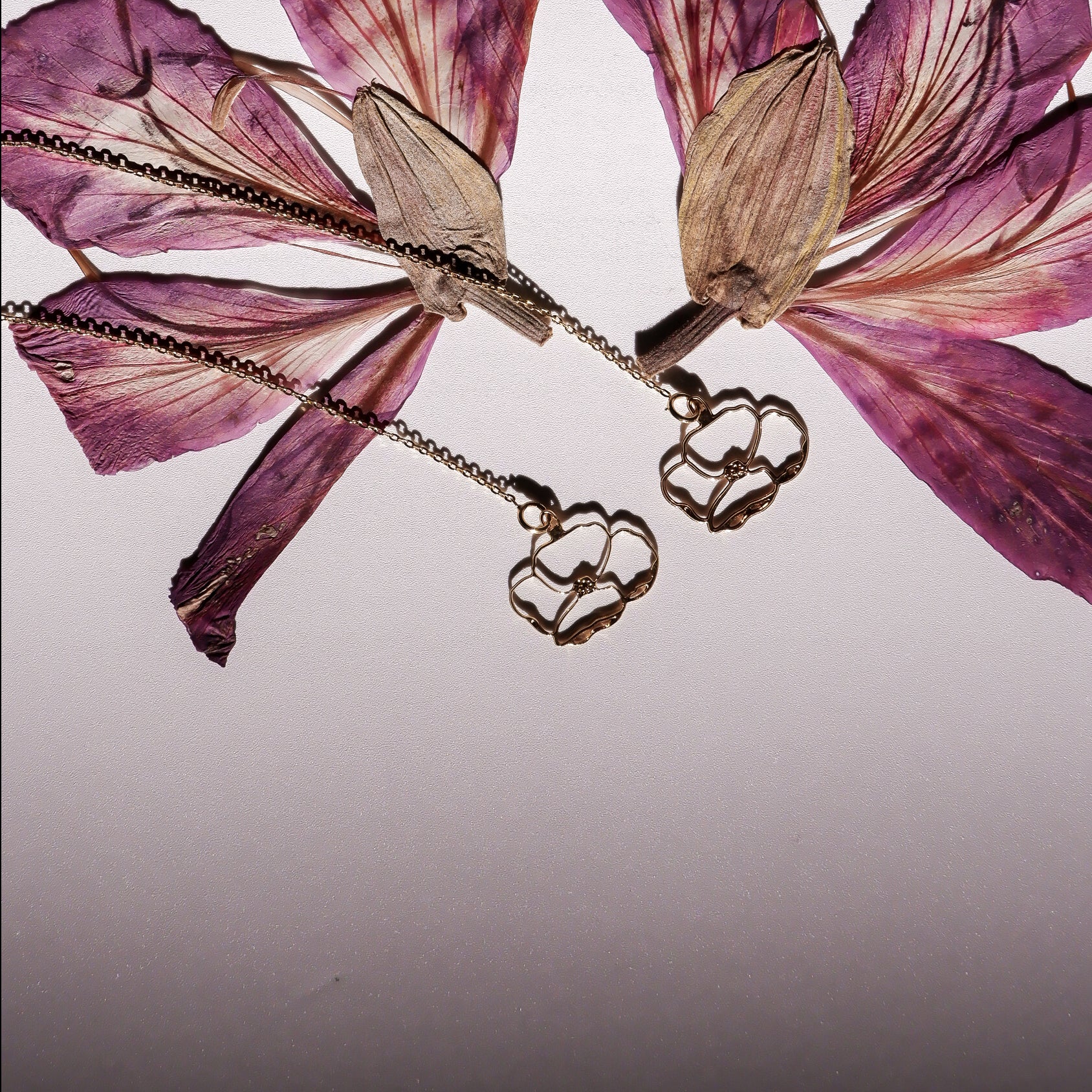 Rael Cohen Flower Charm Threader Earrings In Gold 