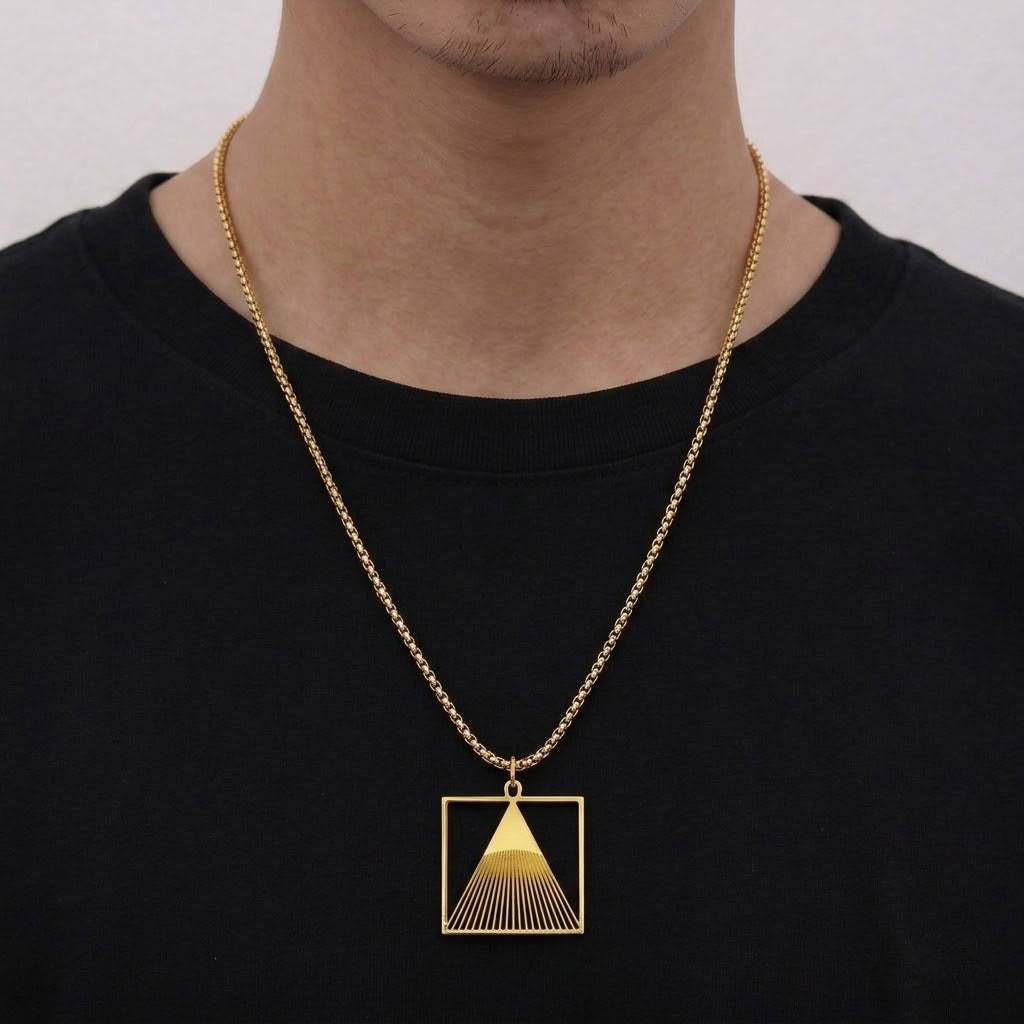 Mens Pyramid Necklace