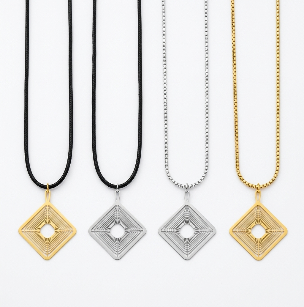Symbol Jewelry | Gold and Black Wormhole Necklace