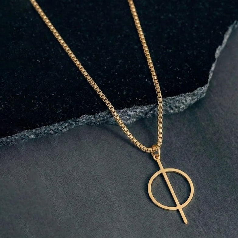Science Jewelry - Mens Gold Phi Necklace