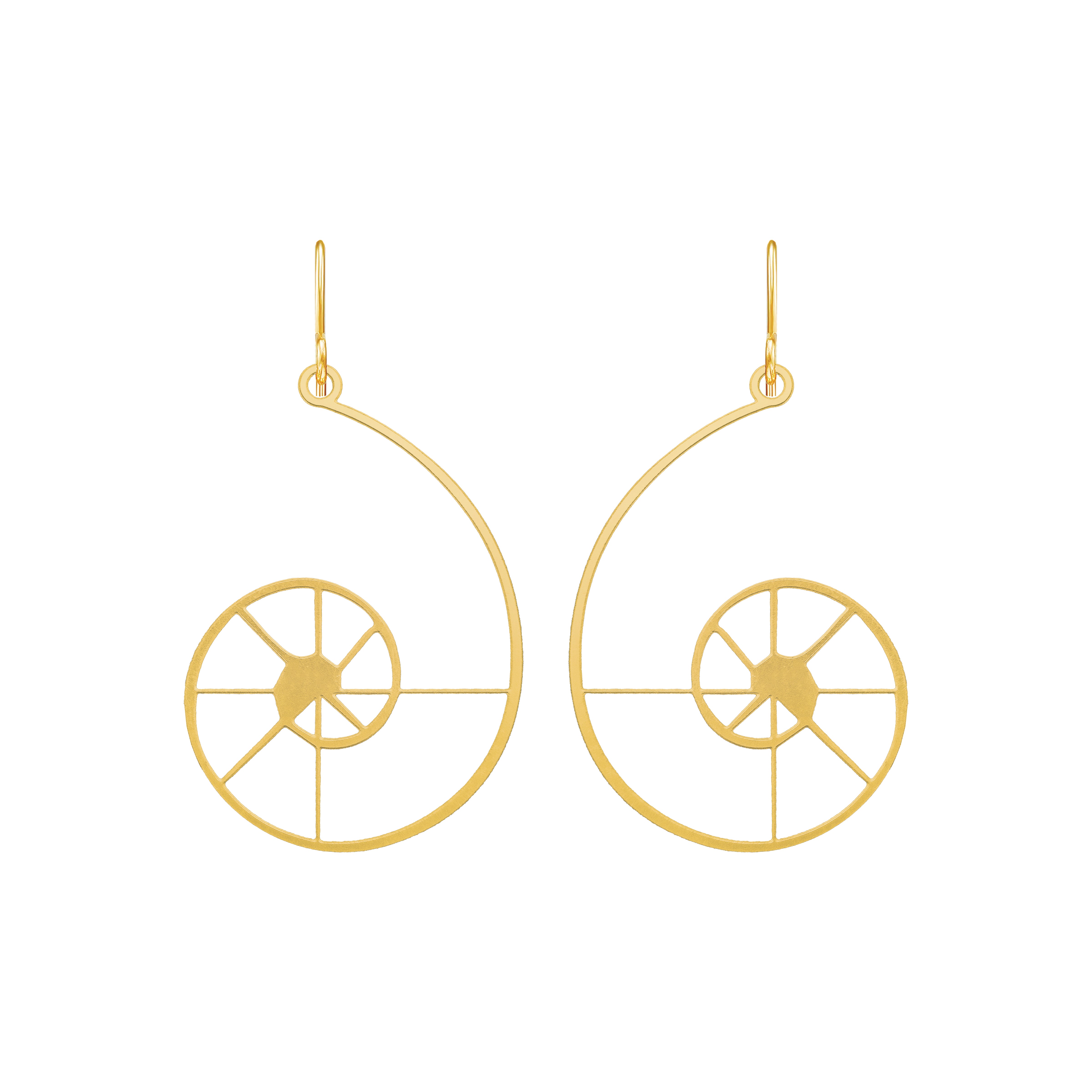 Nautilus Shell Jewelry - Spiral Earrings