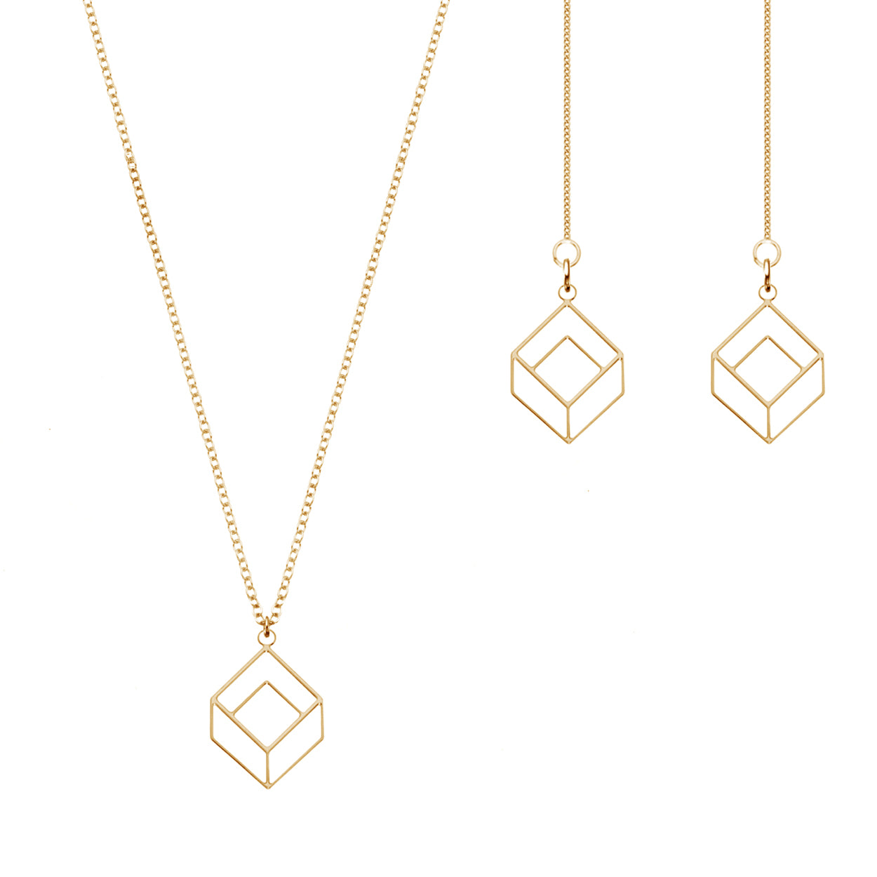 Cube Jewelry - Geometric Jewelry Gift Set