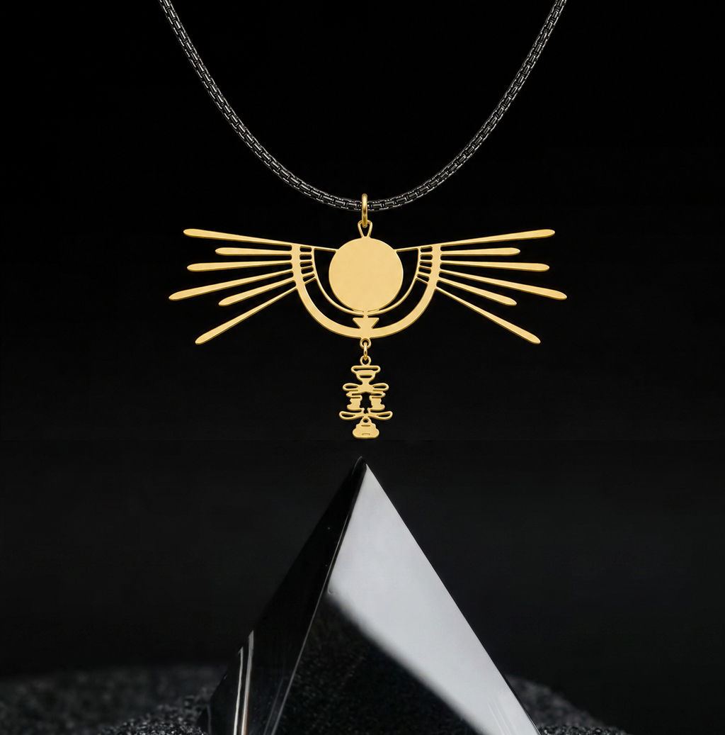Mens Jewelry - Ancient Egyptian Gold Ra Necklace
