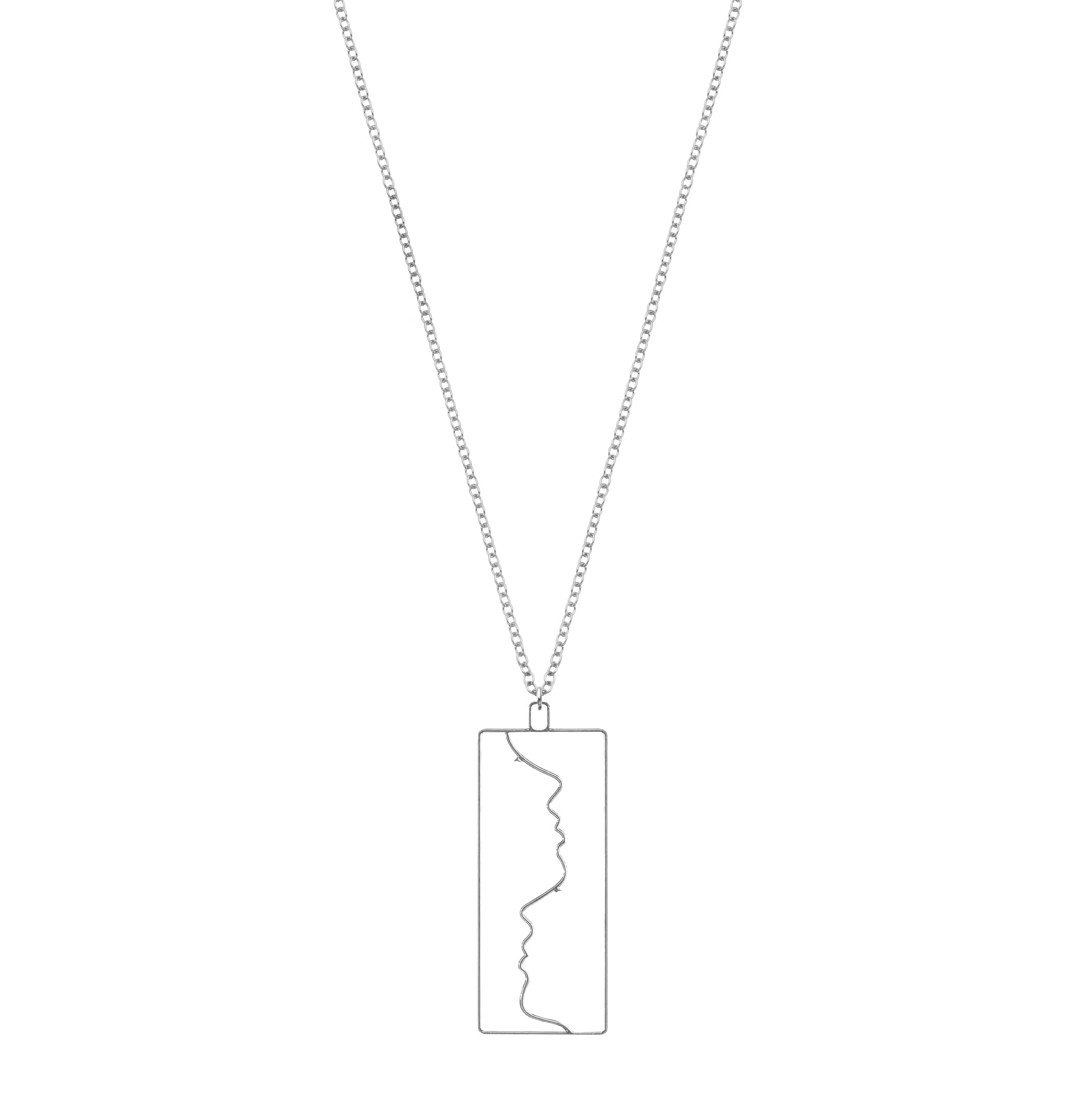 Art Jewelry - Lovers Silhouette Necklace