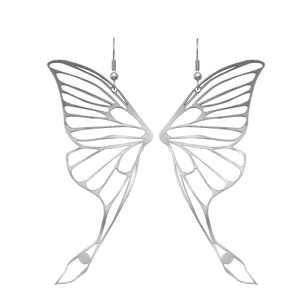 Rael Cohen Nature Inspired Jewelry Luna Moth Earrings In Silver