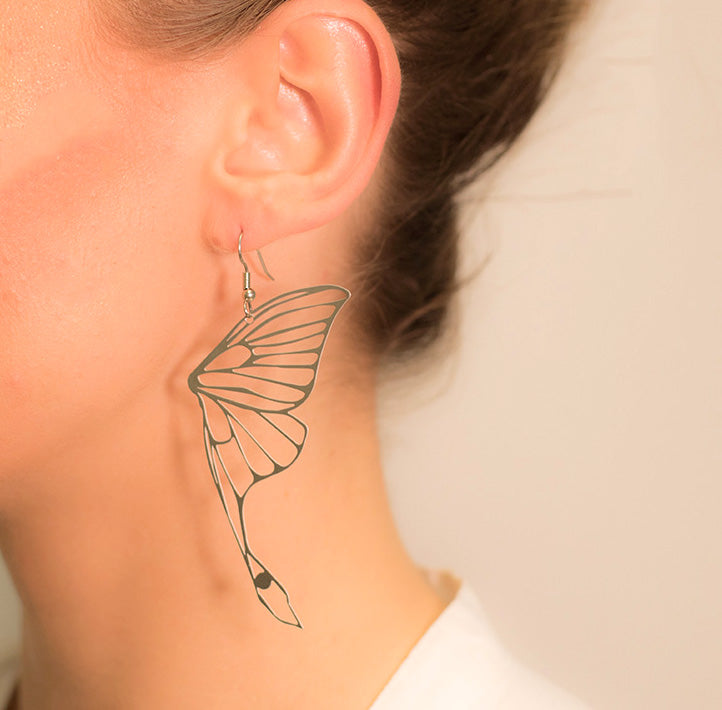 Rael Cohen Nature Inspired Jewelry Luna Moth Earrings In Silver