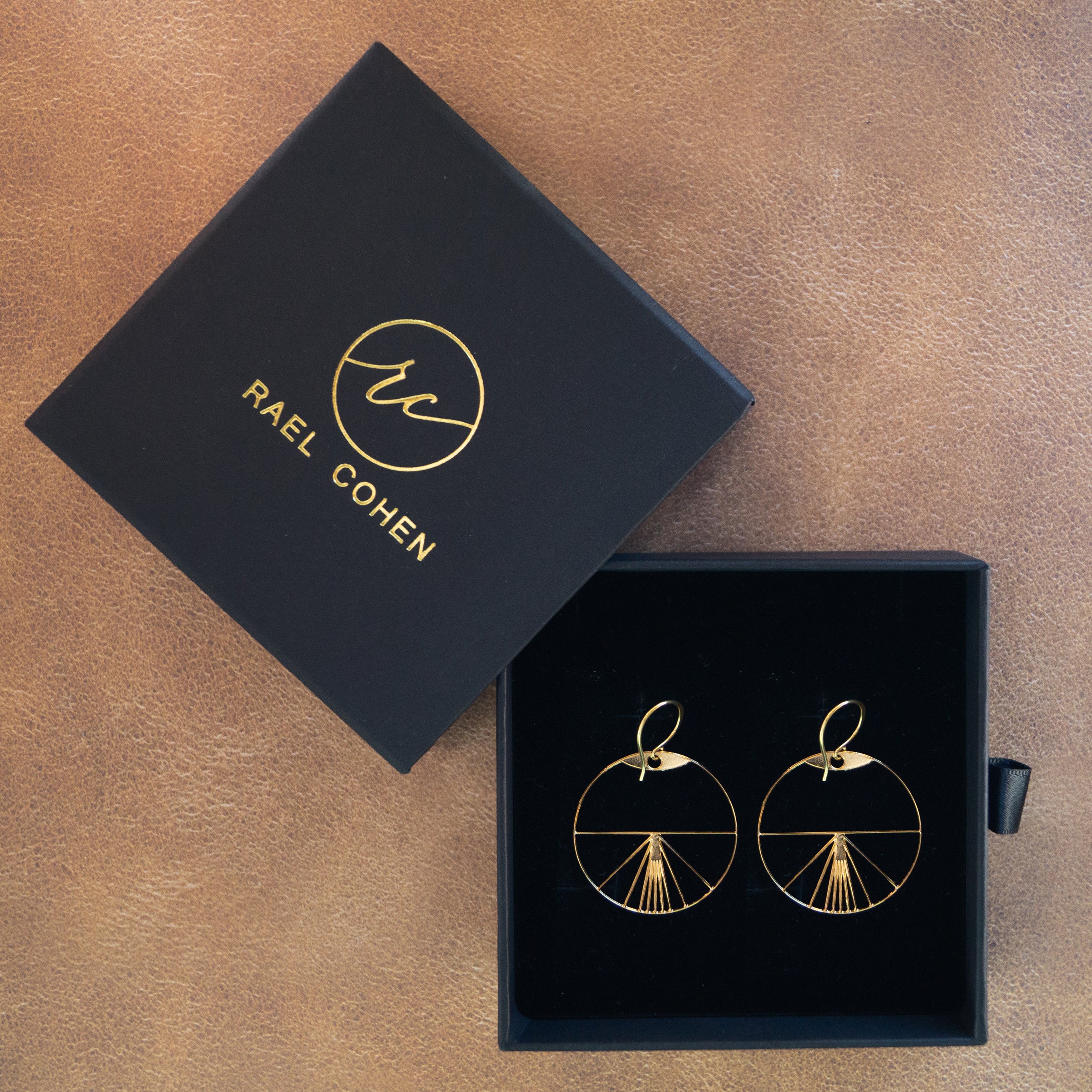 Vitruvian Man Geometric Earrings