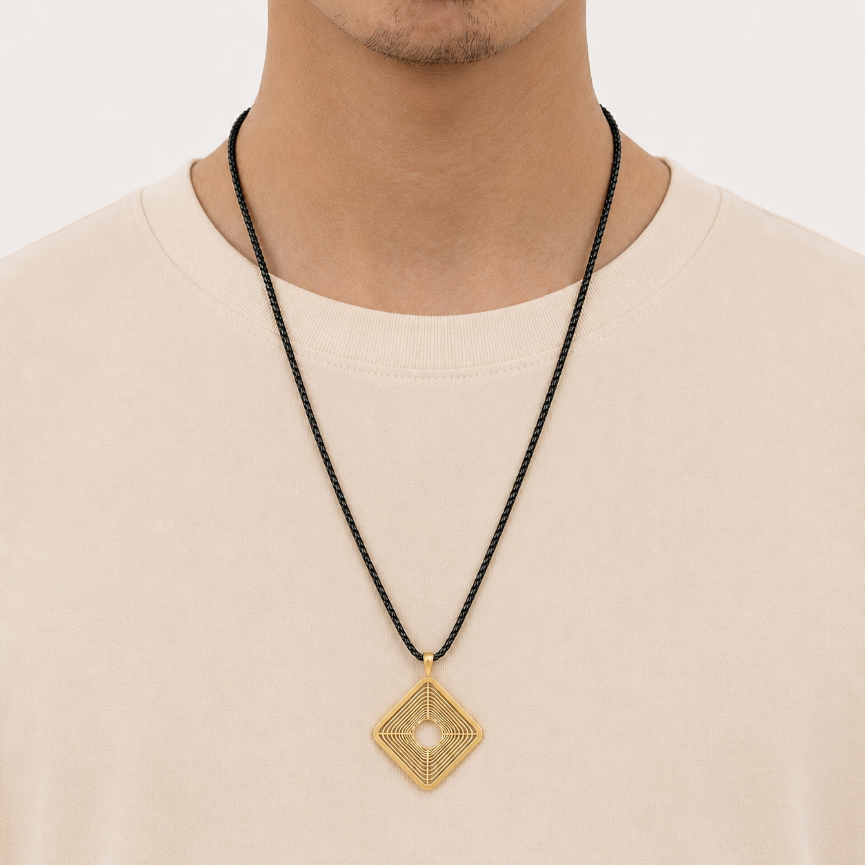 Symbol Jewelry | Gold and Black Wormhole Necklace