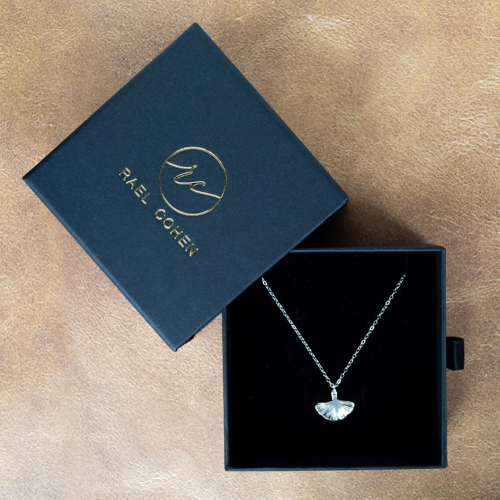 Silver Gingko Leaf Necklace