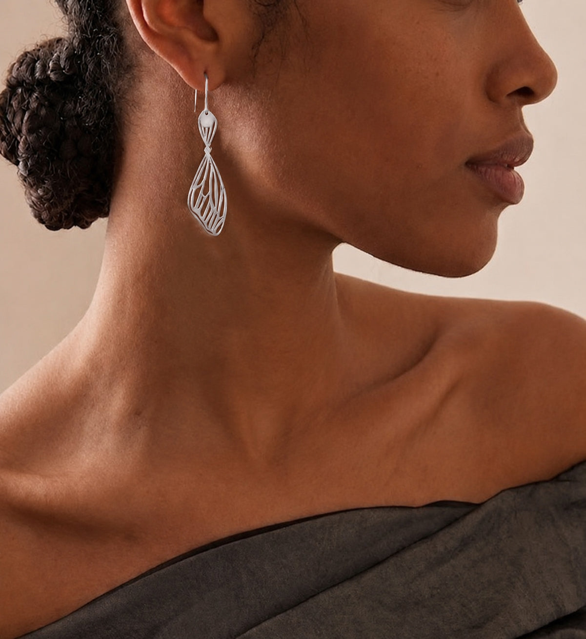 Silver Cicada Earrings