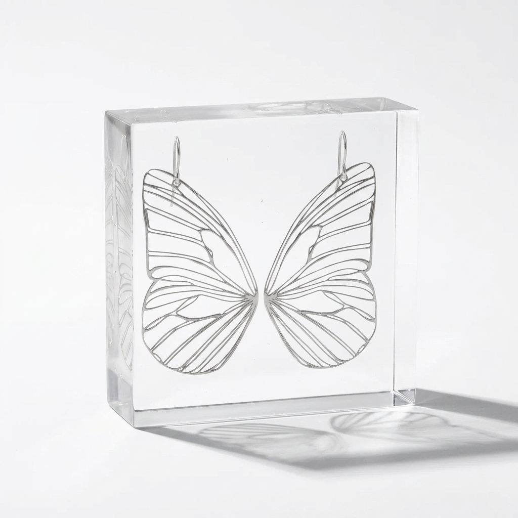 Silver Butterfly Earrings