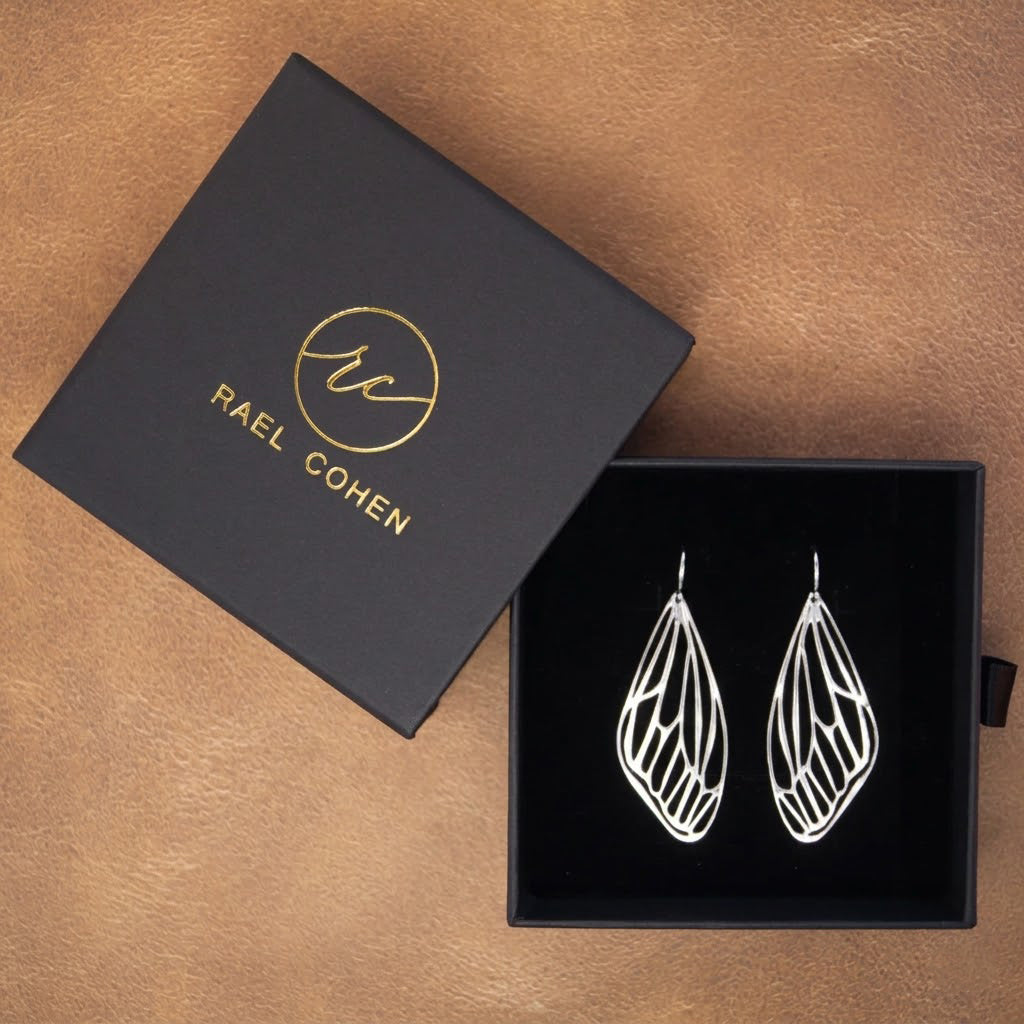 Silver Monarch Earrings