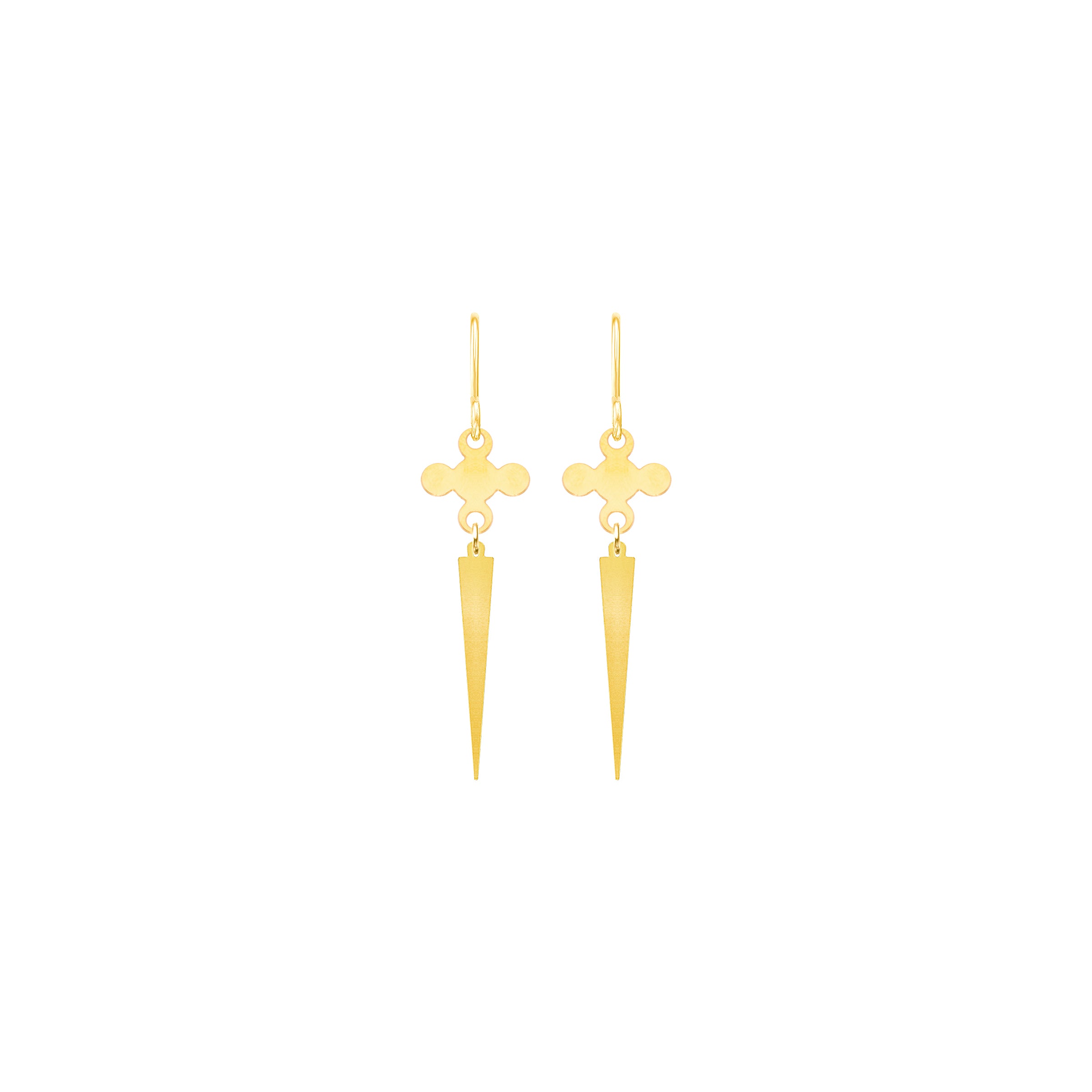 Earrings for Men - Quatrefoil Earrings with Spikes