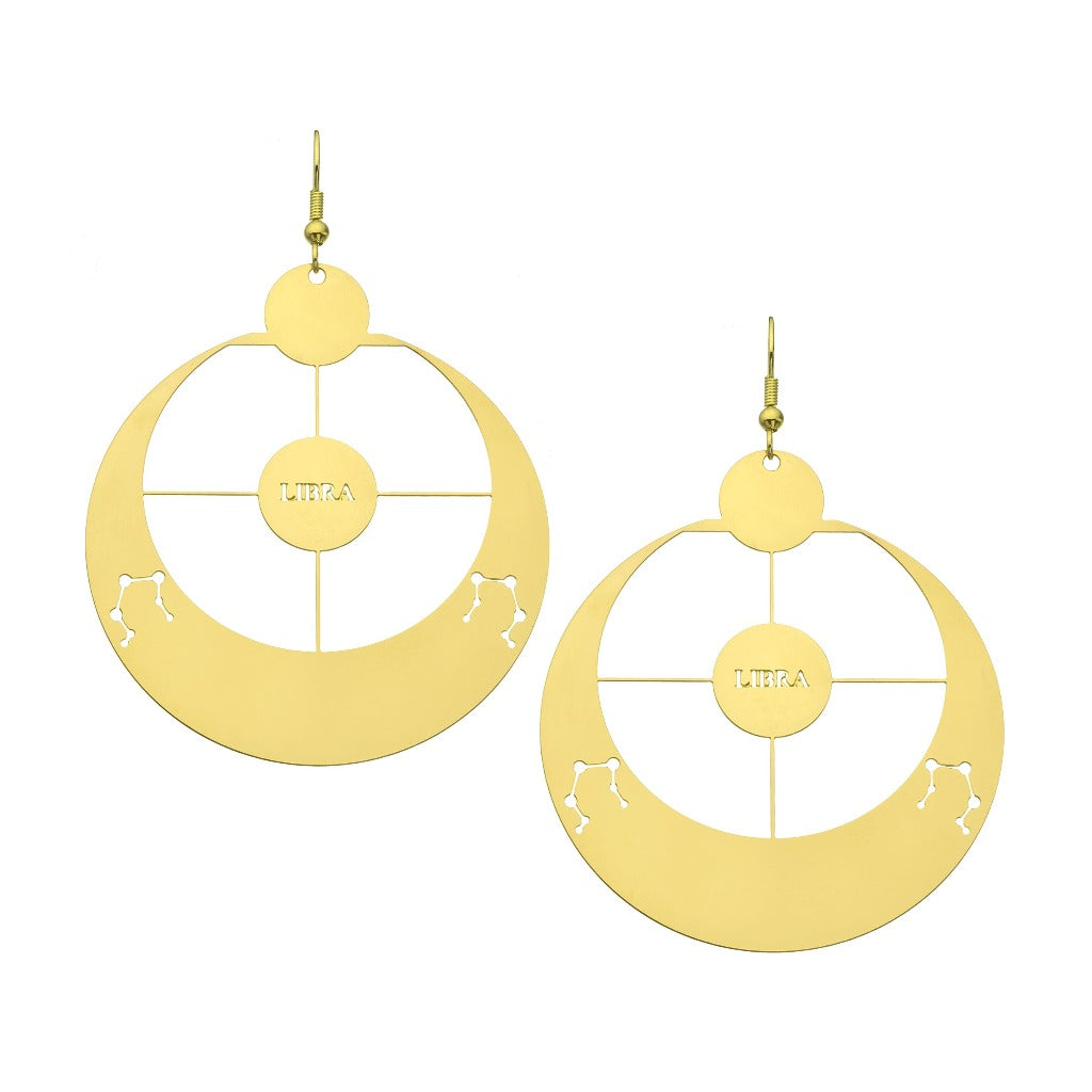 Libra Zodiac Earrings