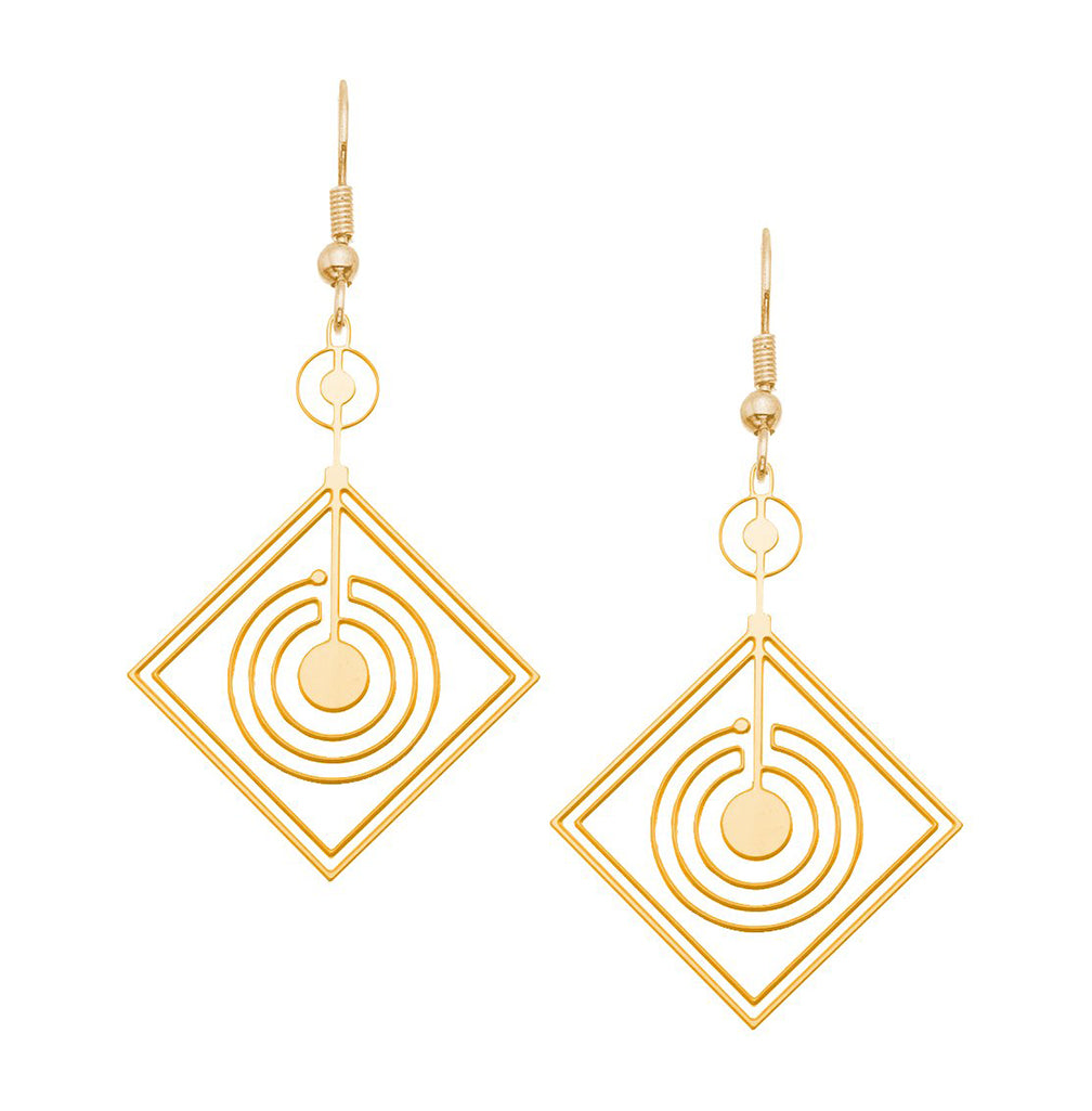 Crop Circle Jewelry | Small Space Earrings