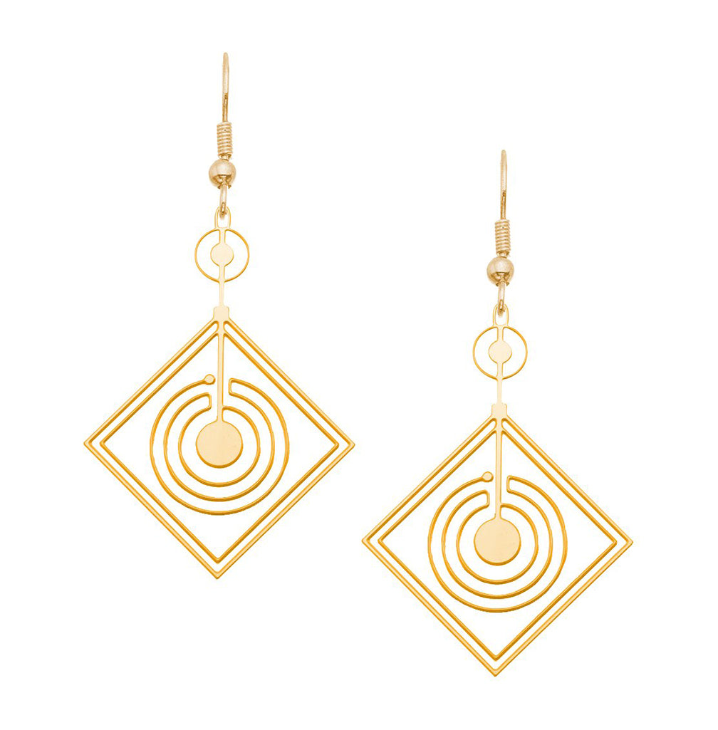 Celestial Jewelry - Small Crop Circle Earrings