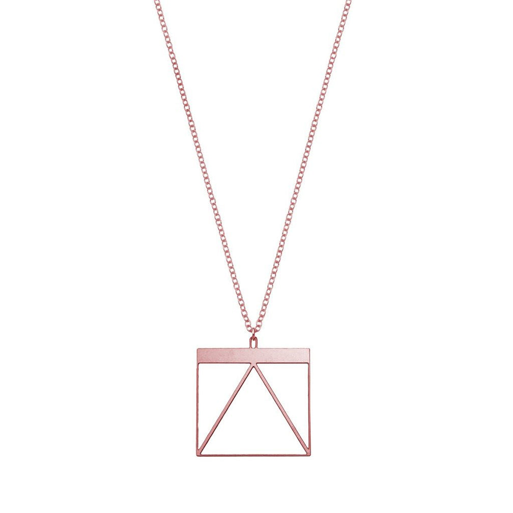 The Equation Pendant | Minimal Geometric Square Necklace