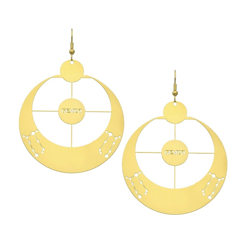 Gemini Earrings |  Zodiac Sign Jewelry