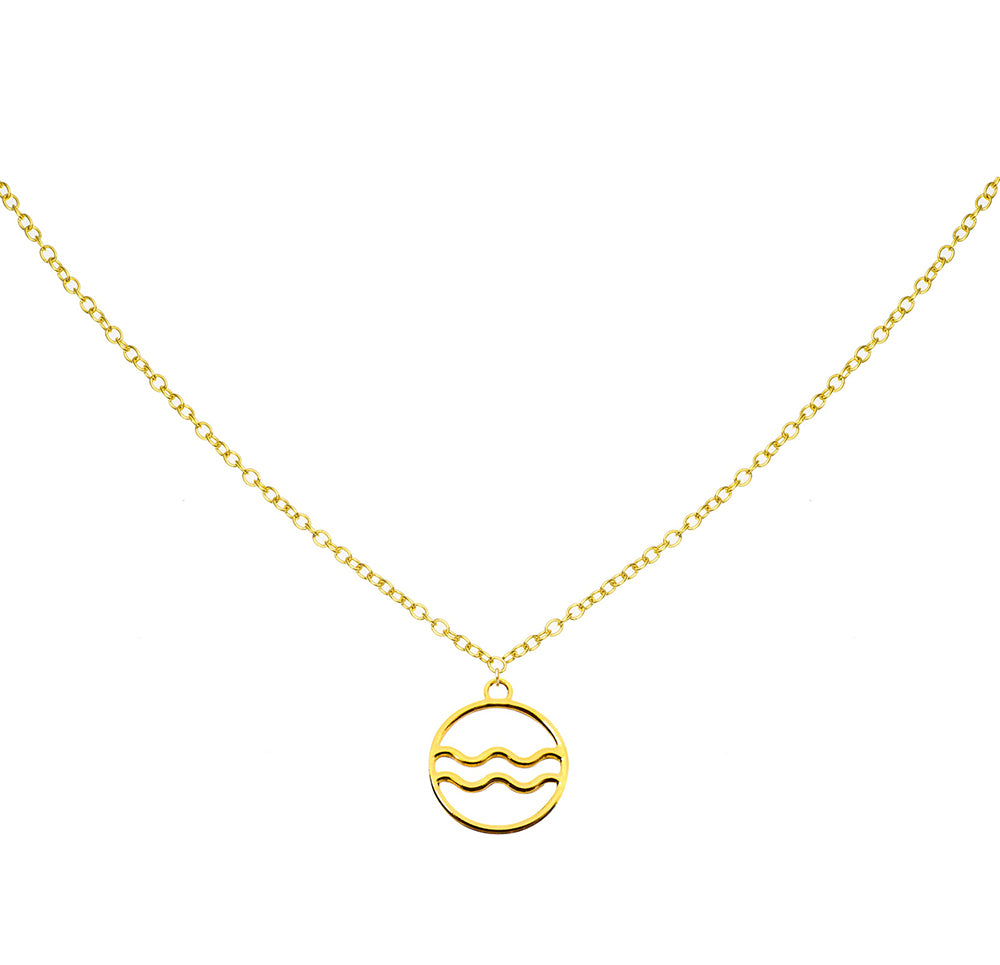 Aquarius Necklace - Zodiac Sign Necklace