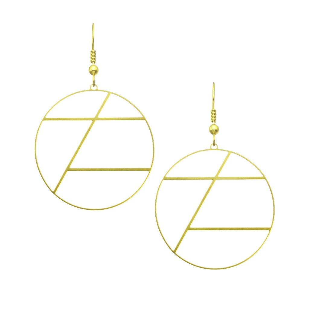 Geometric Circle Earrings