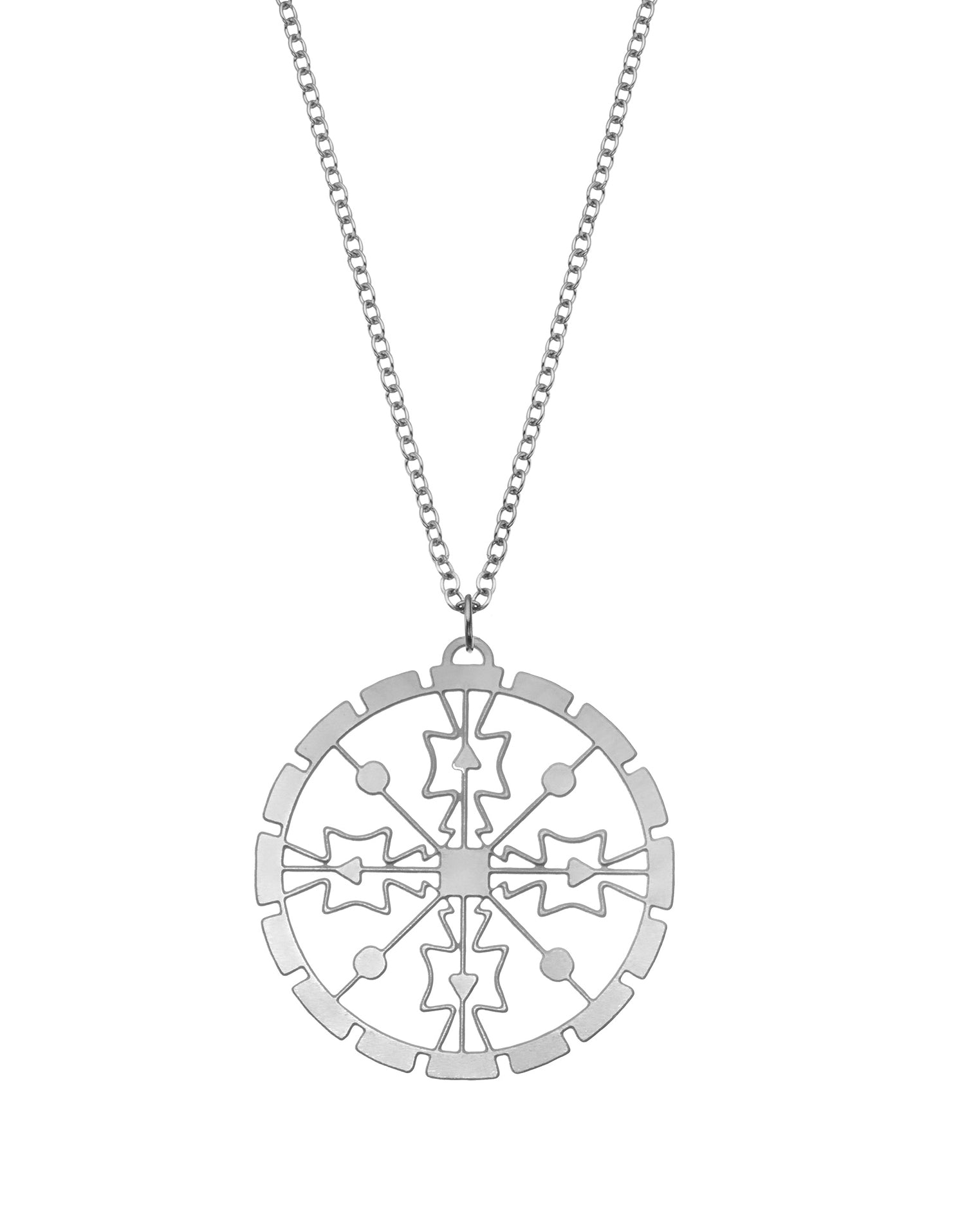 Rael Cohen Mayan Inspired Medicine Wheel Necklace In Silver