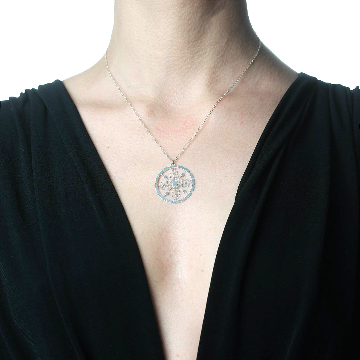 Rael Cohen Mayan Inspired Medicine Wheel Necklace In Silver