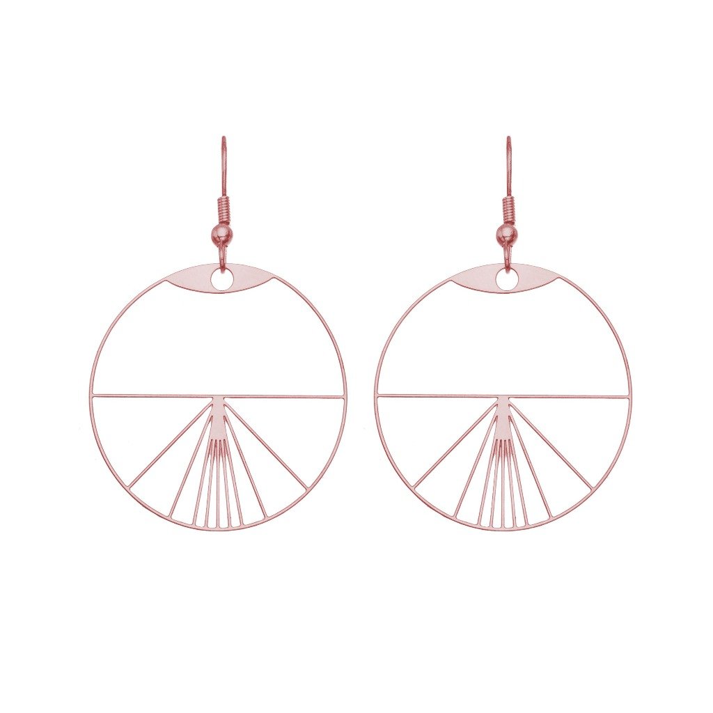 Vitruvian Man Geometric Earrings