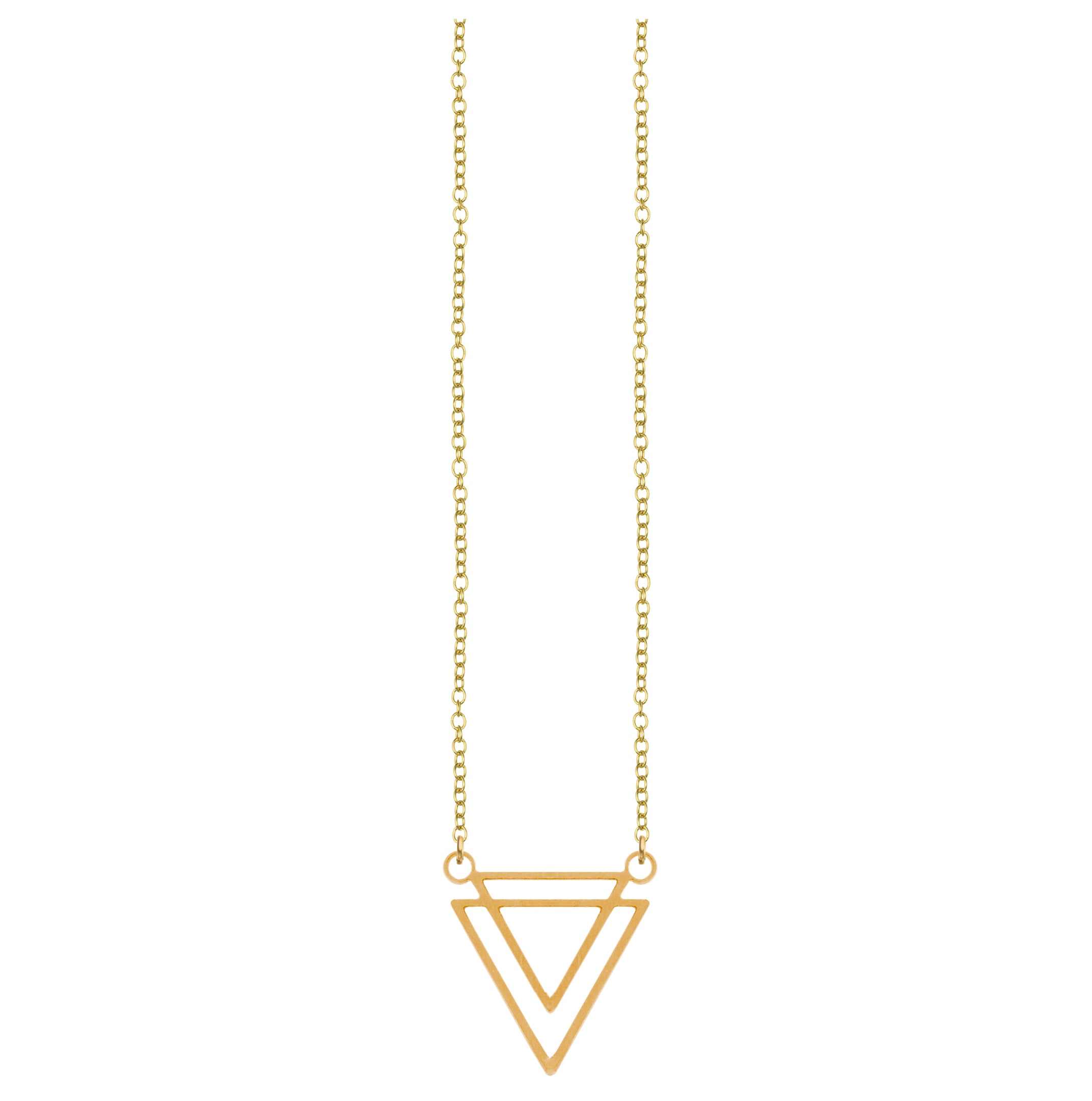 Double Triangle Necklace